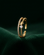 Adjustable Zirconia Heart Ring
