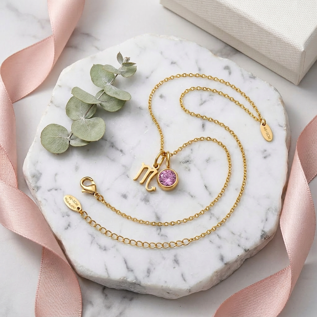 Sternzeichen & Birthstone Halskette