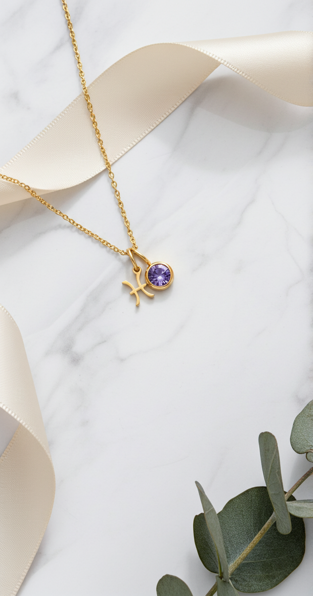 Sternzeichen & Birthstone Halskette